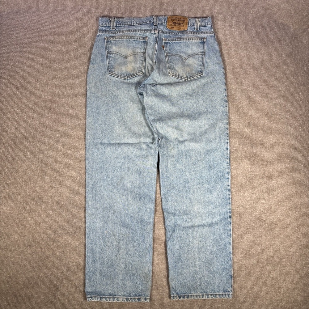 Vintage Levis 506 Jeans Mens 34x30 (Tag 36x30) Orange Tab Blue Denim Made In USA - Picture 8 of 16